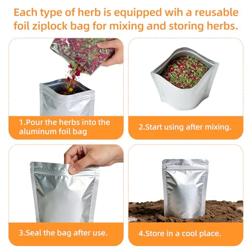 Chicken Nesting Herbs 52oz Large Value Natural 7-Herb Lemongrass Blend | Keeps Coops Fresh Naturally, Flexible for Chickens, Ducks & More, Ideal for Nesting Boxes, Bedding & Dust Baths