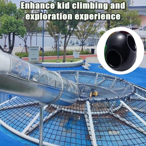 10 Pcs Net 12mm Plastic Connector Net Buckle Rope Ladder Climbing Net Cross-Type Connectors Nynon Rope Net Accessories Suitable for Kids Outdoor Swing Jungle Gym Bird Climbing Rope Ladder - color: Black