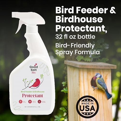 Bird Feeder & Bird House Spray to Reduce Buildup Between Cleanings, 32oz | Protectant, Extend Time Between Cleanings, Long Lasting Protection, Safe for All Birds, For Use After Cleaning, Non-Toxic - size: 32 Fl Oz (Pack of 1)