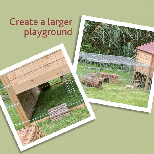 Trixie Rabbit Cage - 34 cu. ft., Outdoor Pen Extends Rabbit Hutch and Chicken Coops, Ideal for Small Animals, Bunny, Guinea Pigs, Chickens - size: 34 cu. ft.