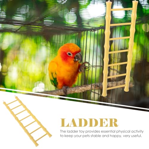 Yardwe Hanging Bird Ladder Toy for Parrots Hamsters Climbing Toy for Bird Cages Promotes Play Exercise Dimensions for Parakeets Pets