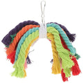 Bird Rope Chew Toy with Hanging Buckle Cotton Bird String Toy for Parrots Cockatiels and Parakeets Cage Hanging Chewing Plaything 7.87 X 5.90 X 3.93 in
