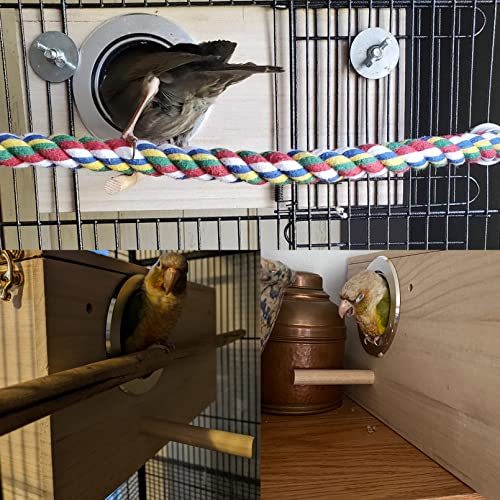 Parakeet Breeding Box Birds Natural Wooden House Lovebird Nesting Mating Box 7Pcs Bird Supplies for Cockatiel Finch Canary Budgie Aviary (7.67×4.72x4.72 in)