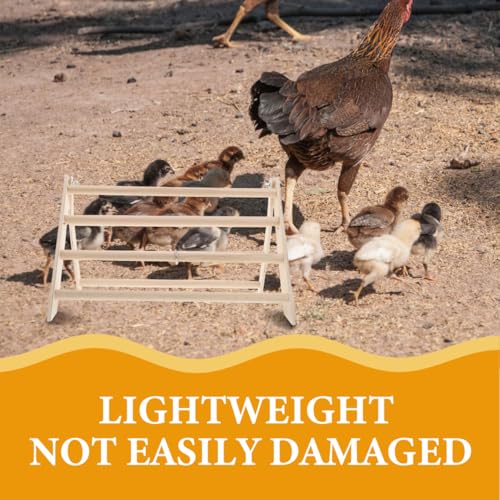 Totority Chicken Perch Stand Wooden Roosting Bar for Baby Chicks Poultry Coop Accessories Stable Detachable 13.38X9.84X7.87 Inches