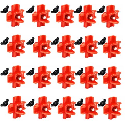 Doublewood 20Pcs Chicken Nipples Horizontal Side Mount Poultry Water Nipple Waterer Drinker Outdoors for Chicken Ducks Quail and Other Poultry (20)