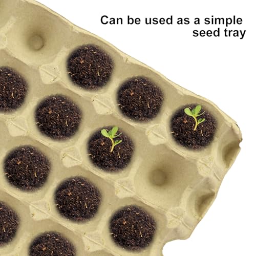 20 Flats 30-Cell Egg Crate, Sturdy and Stackable, Holds 30 Eggs, Multipurpose Use - size: 20 Pack Light gray