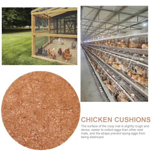 TOYANDONA 4 Pack Chicken Nesting Pads Coconut Fiber Egg Cushions for Coop Nesting Box Pads for Laying Hens Reusable Pet Nest Supplies for Rabbits Birds Cats and Dogs 11.81 X 11.81 X 0.35 in