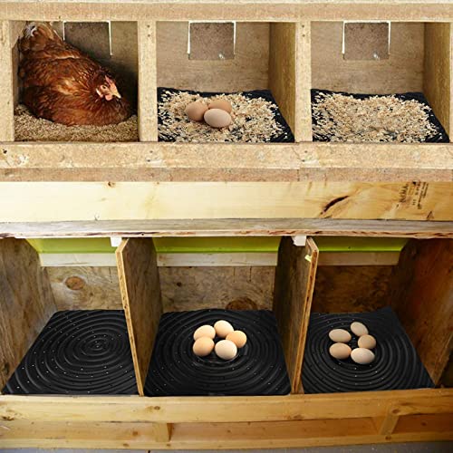 4 Pack Washable Nesting Pads Chicken Nesting Boxes Chicken Bedding for Chicken Coop, 13 x 12 inch - color: 4pack-black