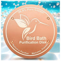 OICEME Bird Bath Purification Disc Pure Copper Outside Winter Solar Power Birdbath Hanging Bowl Deicer Cage Metal Deck Railing Glass Concrete Ceramic Stone Ground Water Birdhouse Gifts - color: Gold 1PCS Bird