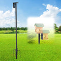Bird House Pole, 75" Heavy Duty Adjustable Bird Feeder Stand with 5-Pronged Base for Birdhouse Mounting, Weather Station, Outdoor, Yard, Garden - size: 74 Inches