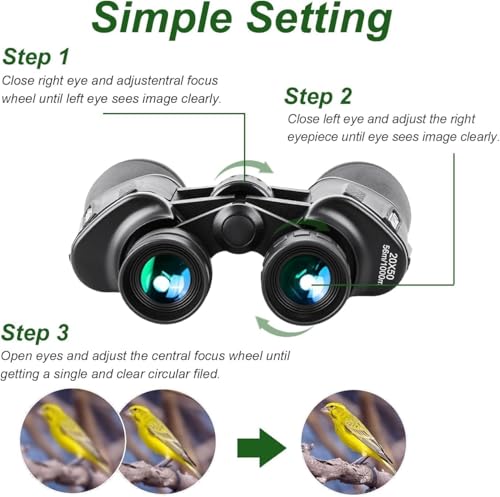 20x50 Binoculars for Adults, HD High Powered Professional Binoculars for Bird Watching Travel Concerts Outdoor-BAK4 Prism FMC Lens,Waterproof