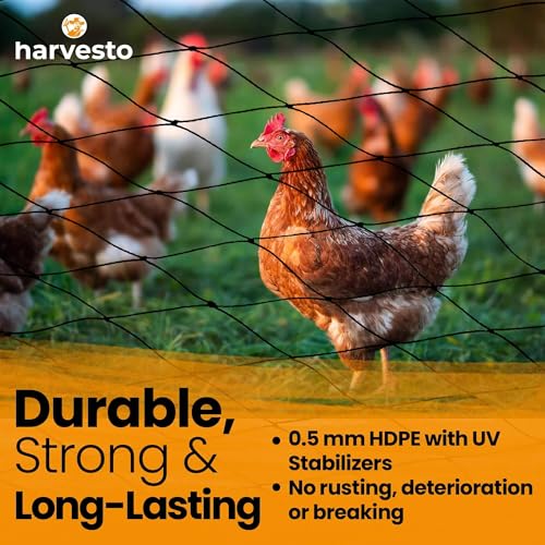 Heavy Duty Bird Netting for Chicken Coops & Runs | Tree & Garden Netting Mesh 1-1/2" | Keep Hawks, Birds & Predators Away | Bird Netting for Blueberry Bushes, Vegetables & Fruit (50' x 50’) - size: 50' x 50' - 1.5"