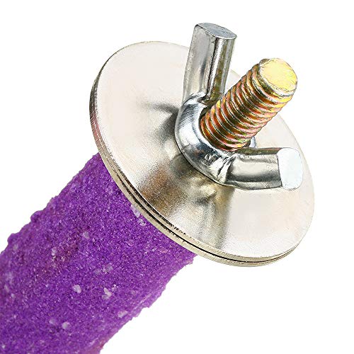 Hamiledyi Parrot Perch Stand Toy, Bird Cage Perch Toy,Natural Paw Grinding Stick for Small Parrots, Parakeets, Cockatiels, Lovebirds Chewing Stick(S)