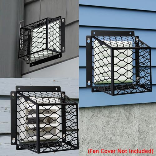 Dryer Vent Cover Outside,Dryer Vent Bird Guard for 3-4 inch Vent Hoods | Universal Outdoor Bird Guard for Dryer Vent & Bathroom Exhaust,Galvanized Steel Bird Cage 7"Lx7"Wx5"H,Prevent Bird From Enter - size: 7"Lx7"Wx5"H, style: Black-1PCS