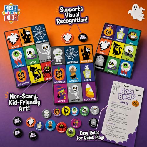 Masterpieces Family Games - Halloween Boo! Bingo Game - style: Halloween