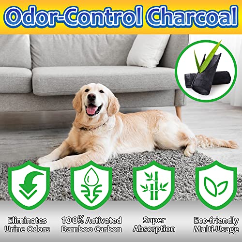 Dogcator 60 Count Charcoal Pee Pads for Dogs, 28"x34" Activated Charcoal Dog Pee Pads, Odorless Potty Pads, XL Disposable Puppy Pads Pet Training Pads - size: 28"x34"-60 Count