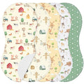SmoothNovelty 5 Pack Farm Animals Baby Burp Cloths Soft Absorbent Burping Rags for Newborns 19"x9" Spit up Cloths for Boy Girl Newborn Baby Shower Registry Gifts Set Nursery Decor - style: Farm Animals