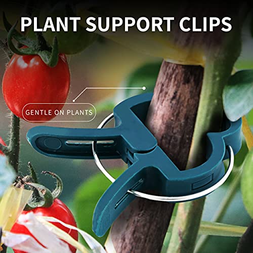 Ram-Pro 20 Piece Green Gentle Gardening Plant & Flower Lever Loop Gripper Clips, Tool for Supporting or Straightening Plant Stems, Stalks, and Vines, Garden Clips - size: 20 pc