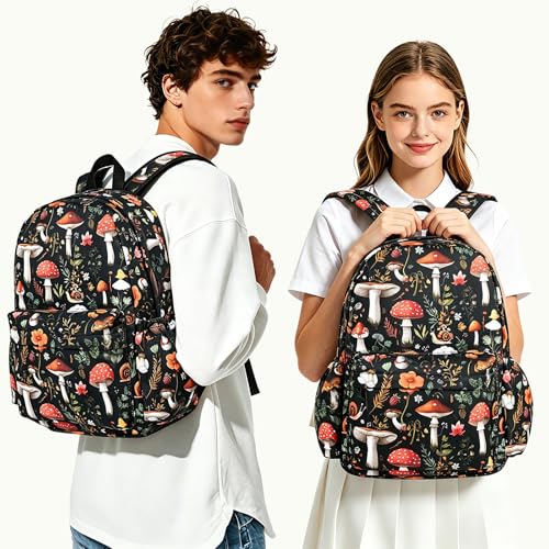 Mushroom Kids Backpack School Backpack Teens Bookbag for Girls Boys Hiking Camping Travel Sports - color: Mushroom