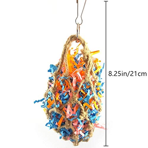 Litewoo Bird Foraging Shredding Nest Chew Hanging Toy for African Grey Cockatoos Conure Parakeet Quaker Cockatiel Cage Accessories - color: Toy1