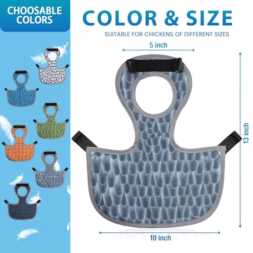 Chicken Saddle for Hens - Chicken Aprons for Hens With Adjustable Straps, Chicken Aprons & Vest Jacket for Hens - style: Grey Feather
