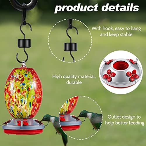 Hummingbird Feeder Bottom Base Replacement Parts Set Plastic Outdoors Hummingbird Feeder Bottom Moat Hook Brushes Bird Replacement Accessories Set(Red,5 Pcs)