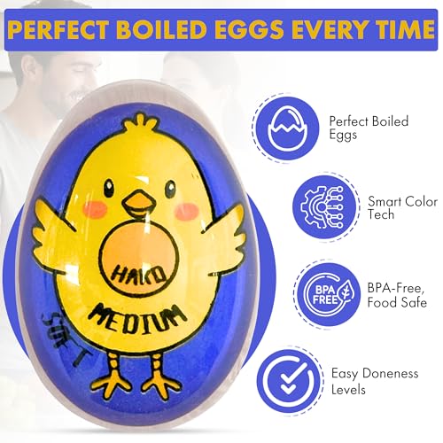 Iconikal 2-Pack Chick Egg Timer Color Changing Soft Medium Hard - color: Blue Chick