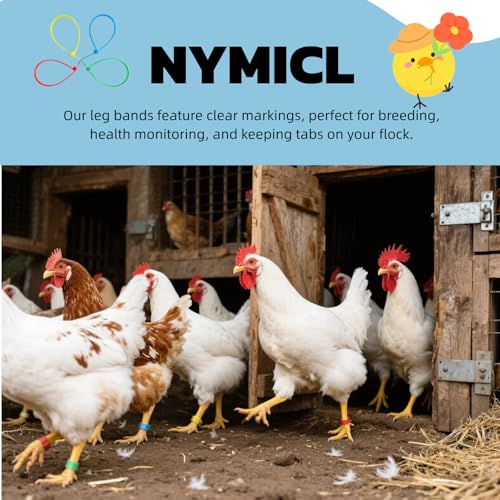 140Pcs Poultry Leg Bands | Laser-Engraved, Colorful, For Chickens, Ducks, and Geese, 0.142 inches wide