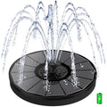 Yzert Solar Fountain with 2000 mAh Battery Backup Works in Cloudy, Glass Solar Powered Bird Bath Fountains with 7 Nozzles, 3.5 W Solar Fountain Pump for Birdbath,Garden, Outdoor, Pond