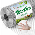 Amagabeli Ture 19 Gauge Hardware Cloth Chicken Wire Fencing 1/2 inch 16 in x 6 ft Double Galvanized Premium Heavy Duty Welded Wire for Chicken Coop Animal Cage Garden Fence Pet Screen - size: 1/2" 16"x6'
