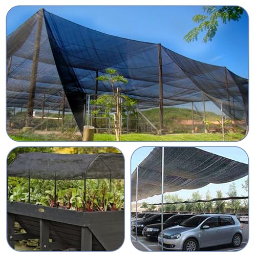 LOVE STORY 6x12FT 55% Black Shade Cloth Sun Shade Net UV Resistant Mesh Tarp Plant Cover Sunblock Net for Garden,Greenhouse,Vegetables,Flowers | HDPE Fabric, Mesh Tarp without Grommets, Sunblock Net for Greenhouse, Sun Screen for Chicken Coops and Dog Ken