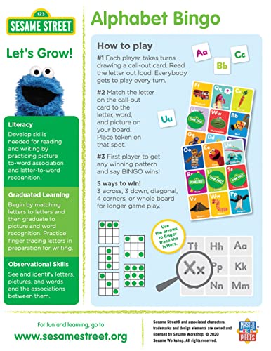 MasterPieces Kids Games - Sesame Street Alphabet Bingo - style: Alphabet