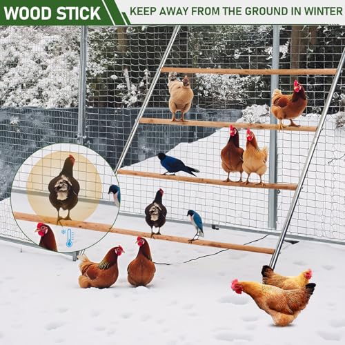 VINGLI Chicken Roosting Bars, Chicken Coop Roosting Perch, Roosting Ladder for Hens, Easy to Assemble for Backyard Poultry (41.3" L x 56.7" H) - size: 41.3"L x 56.7"H
