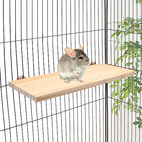 Wontee Bird Perch Stand Wooden Platform for Cockatiels Conures Rats Gerbils Chinchillas Squirrels (M) - size: M