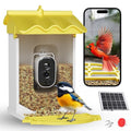GarveeLife Smart Bird Feeder with 2K Camera & AI Recognition,Solar Powered | 2L Capacity, Night Vision, App Alerts, Auto Capture Photos/Videos for Bird Watching - color: Yelllow
