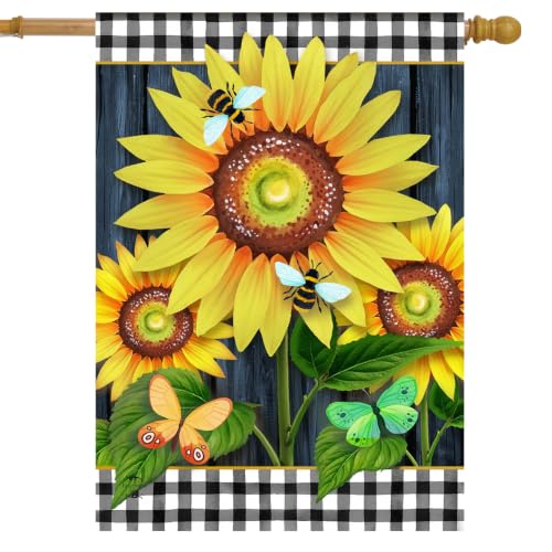 Briarwood Lane Blooming Sunflowers House Flag - color: Blooming Sunflower
