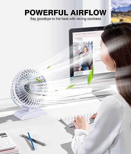 JZCreater USB Desk Fan, USB Fan Mini, 360 Rotation Desktop Fan with 3 Speed, Table Personal Cooling Fan, Quiet Mini Desk Fan, USB Powered, Small Fan for Home Office Bedroom Car Travel, Purple - color: 282-Purple