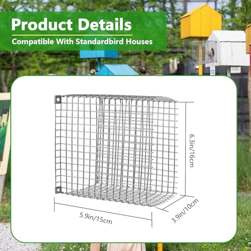 Tryly 2Pcs Bluebird House Protector Guards, Stainless Bird House Entrance,Designed for the Secure of Eastern Bluebird Homes and Their Chicks (Square) - style: Square
