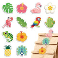 MAYJOYDIY 24Pcs 12 Styles Tropical Plant Flower Animal Acrylic Chip Clips Monstera Leaf Flamingo Bag Sealer Sealing Closures Cute Parrot Cactus Chameleon Bag Clips for Food Storage Airtight Seal Grip - style: Tropical Animal Plant