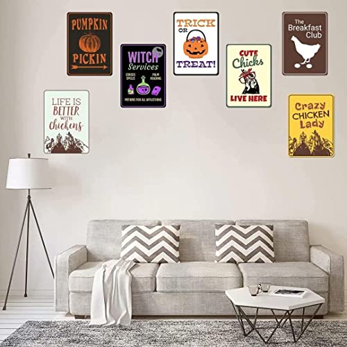 Funny Metal Sign Wall Art Decor Duck House Sign Chalkboard Lakehouse Duck Coop Sign 12x8 Inch
