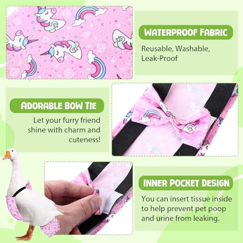 8 Pcs Chicken Diapers Bird Diaper Reusable Duck Diapers Waterproof and Adjustable Chicken Accessories Poultry(M) - size: M