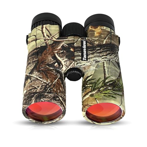 10X42 Compact Binoculars for Adults - Long Distance, High Powered Binoculars with Travel Case - Extra Bright Light & Large Field of View - Lightweight, Water & Fog Proof, Hunting, Bird Watching