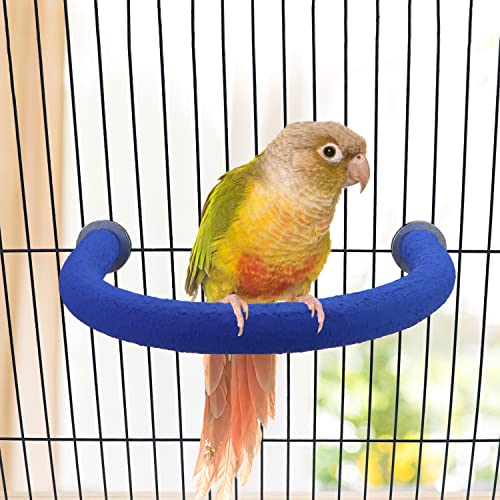 Wontee Bird Perches Bird Cage Sand Perch Stand for Budgies Parakeets Cockatiels Conures (Random Color) (U Shape)