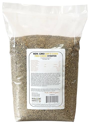 Corn & Soy-Free Chick Starter Feed - All Grain & Non-GMO Chick Food Starter with Omega 3 - Chicken Feed for Growing Healthy Chicks with High-Protein 22% and Probiotics - 10 Lb - size: 10 Pound (Pack of 1)