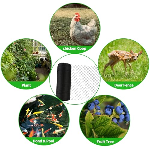 Deer Fence Netting 7.5x65 FT, Heavy Duty Bird Netting for Garden | Strong Woven Netting for Garden Protection, Plants, Fruit Trees, Blueberry Bushes, Vegetables, Chicken Coops & Porches - size: 7.5x65FT-1/2inch