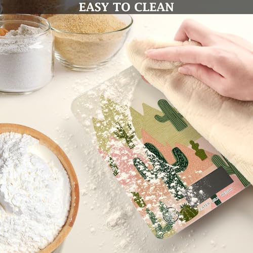 Food Scale Kitchen Scale Food Weight Scales Digital Weight Grams and Ounces Small Electronic Food Scale for Baking Cooking Boho Cacti Mountains Sun - color: Boho Cacti Mountains Sun