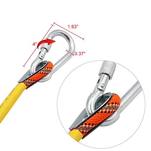 X XBEN Outdoor Climbing Rope 10M(32ft) 20M(64ft) 30M(96ft) 50M(160ft) 70M(230ft) 152M(500FT) 352M(1000FT) Static Rock Climbing Rope for Escape Rope Ice Climbing Equipment Fire Rescue Parachute - color: Orange, size: 1/3 Inch x 96 Feet