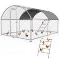 Large Metal Chicken Run for Yard with Cover, Heavy-Duty Chicken Coop Pen | 13.2 x 9.8 x 6.4 FT Outdoor Walk-in Chicken Run Enclosure for 10-20 Chickens, Outdoor Duck House & Rabbit Cage - size: 157.5"L x 118.1"W x 78.0"H