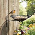 Metal Tray Bird Feeder - Summer Heavy Duty Mesh Seed Tray for Wild Birds Hummingbird, Wall Tree Fence Table Mountable Platform Feeder with Hanging Hook in Deck Balcony Garden Backyard