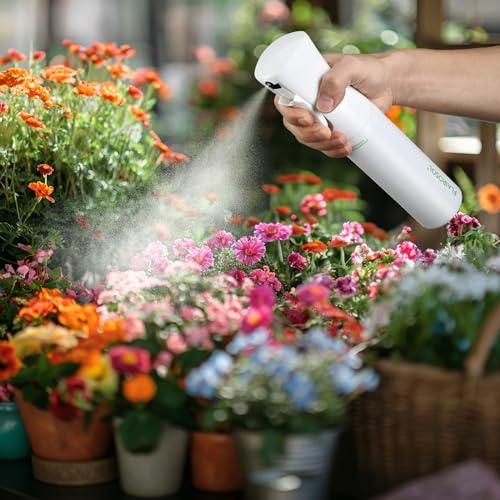 FLAIROSOL Original Plant Mister Continuous Spray Bottle, 300ml, White/Green | Continuous water mist for plants, flowers & cleaning, versatile fine mist sprayer